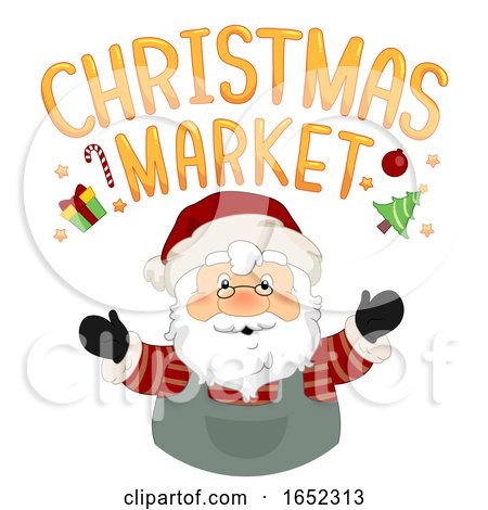 Santa Claus Christmas Market Lettering by BNP Design Studio