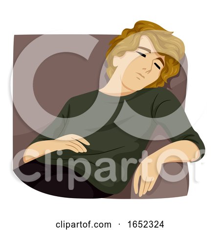 Teen Boy Take Nap Illustration by BNP Design Studio