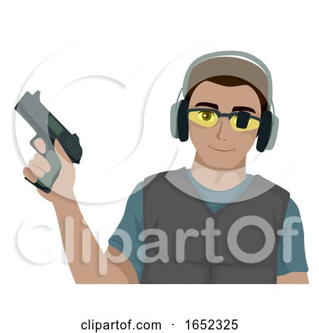 Teen Boy Target Shooting Illustration by BNP Design Studio