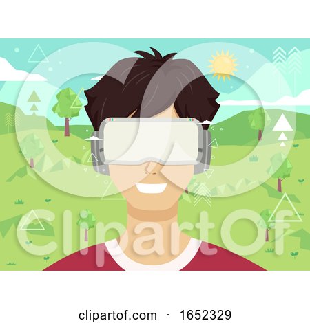 Teen Guy Digital Environment Illustration by BNP Design Studio