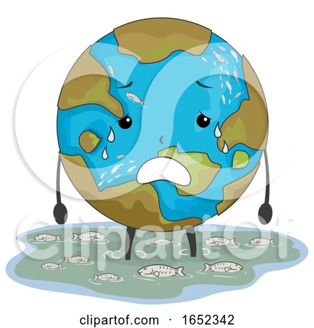 Earth Mascot Fish Kill Illustration by BNP Design Studio