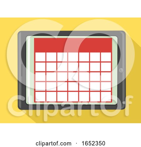 Digital Calendar Tablet Illustration by BNP Design Studio
