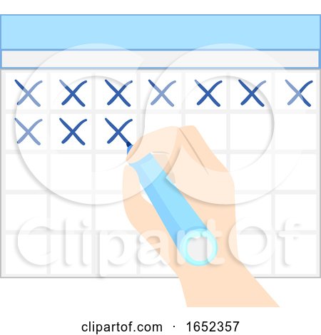 Hand Calendar Mark X Illustration by BNP Design Studio