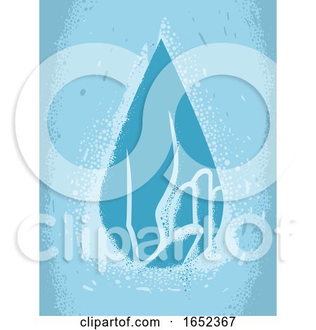Droplet Water Hand Illustration by BNP Design Studio