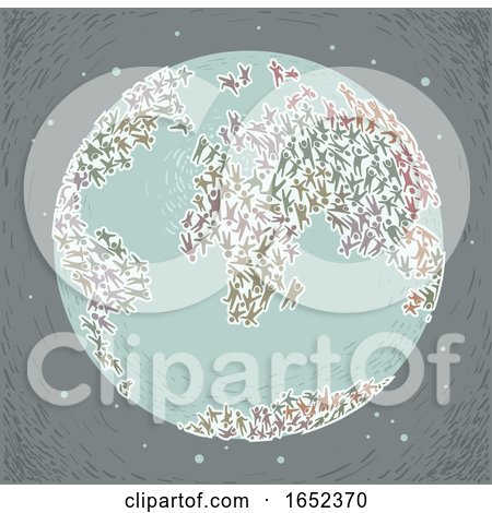 Eco Crisis Earth Overpopulation Illustration by BNP Design Studio