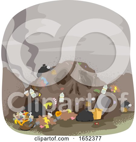 Skull Land Pollution Illustration by BNP Design Studio