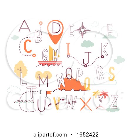 Geography Alphabet Illustration by BNP Design Studio