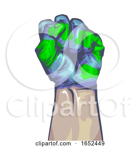 Hand Fist Save Earth Illustration by BNP Design Studio