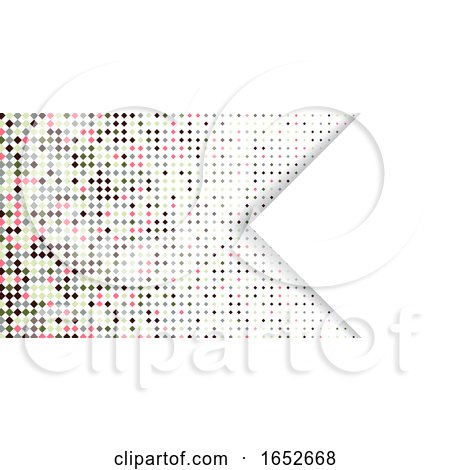 Abstract Banner Background with Diamond Halftone Design by KJ Pargeter