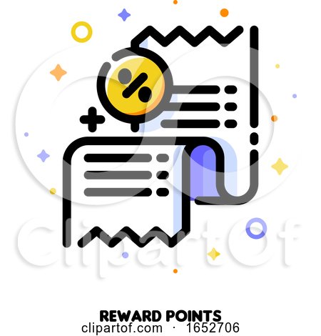 Icon of Receipt with Percent Sign by elena