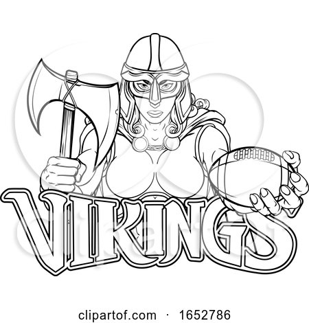 Viking Trojan Celtic Knight Football Warrior Woman by AtStockIllustration