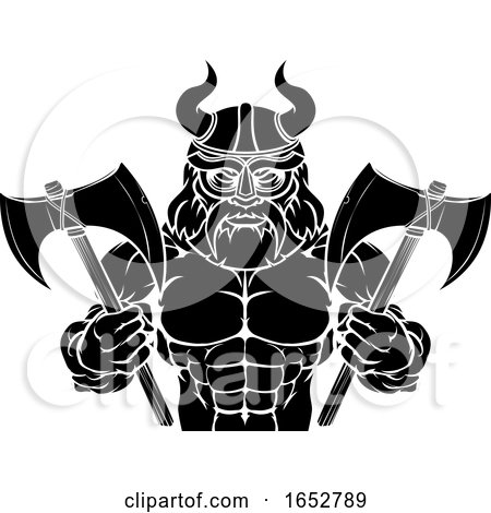 Viking Cartoon Sports Mascot by AtStockIllustration