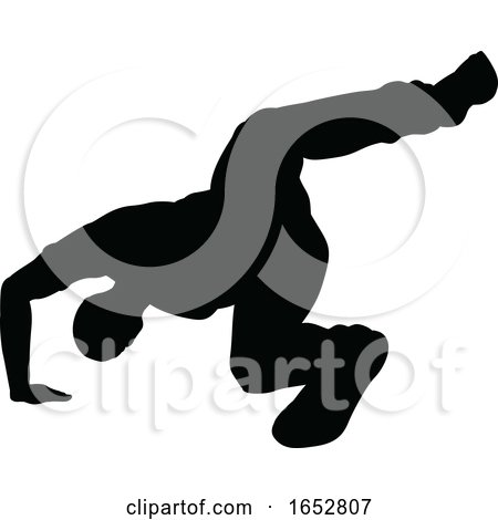 Street Dance Dancer Silhouette by AtStockIllustration