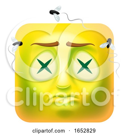 Dead Zombie Emoji Emoticon Icon Cartoon Character by AtStockIllustration