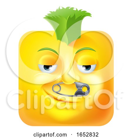 Punk Mohawk Emoji Emoticon Icon Cartoon Character by AtStockIllustration