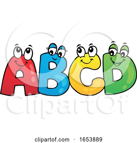 Cartoon ABCD Letter Characters by visekart #1653889