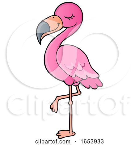 Cute Pink Flamingo by visekart