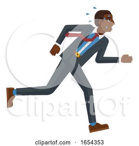 Business Man Stress Pressure Tired Running Concept by AtStockIllustration