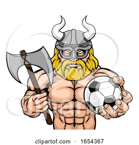 Viking Soccer Football Sports Mascot by AtStockIllustration
