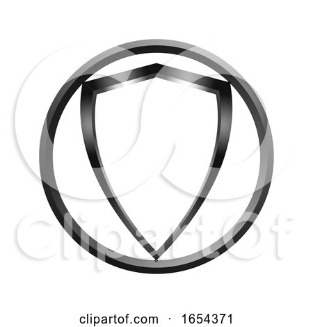 Metallic Shield Frame in Metallic Circle Border by elaineitalia