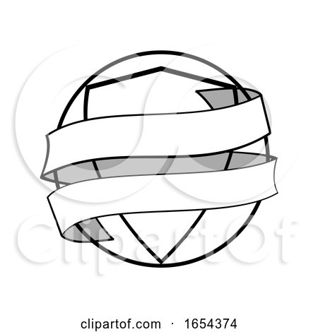 White Blank Banner Wrapped on a Circle and Shield by elaineitalia