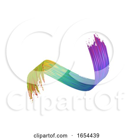 3d Abstract Brush Stroke Curl by KJ Pargeter