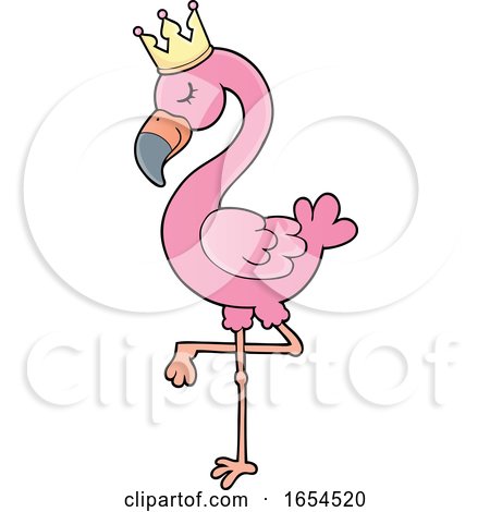 Crowned Pink Flamingo by visekart