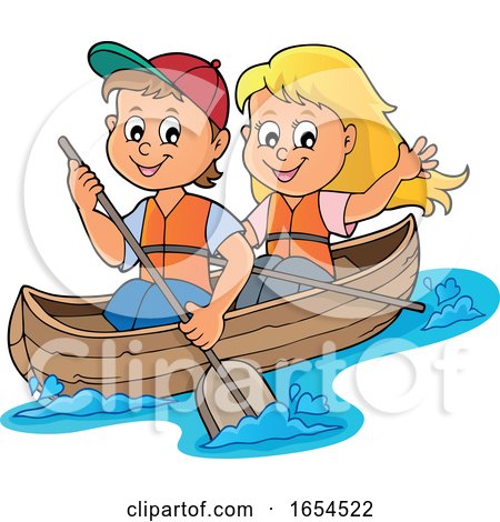 Boy and Girl Boating by visekart
