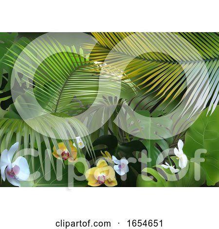 3d Tropical Foliage Backdrop by dero