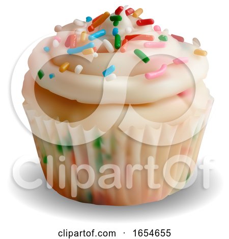 3d Sprinkle Cupcake by dero
