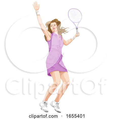 Woman Playing Tennis by Morphart Creations