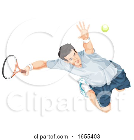 Man Playing Tennis by Morphart Creations