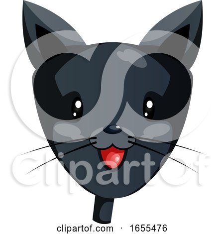 Cartoon Black Cat Vector Illustration by Morphart Creations