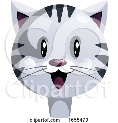Simple Cartoon Cat Vector Illustration by Morphart Creations