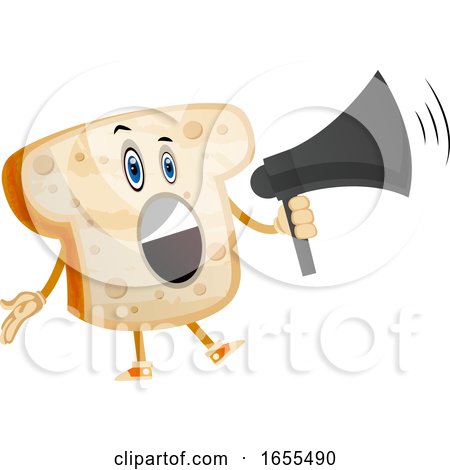 Yelling Bread Illustration Vector by Morphart Creations