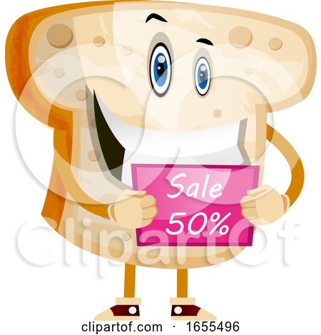 Bread on Sale Illustration Vector by Morphart Creations