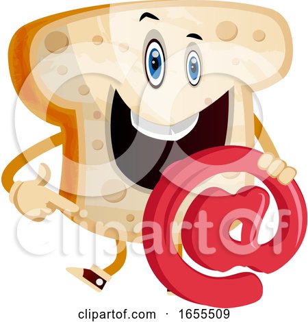 A Toast Illustration with Contact Symbol Vector by Morphart Creations