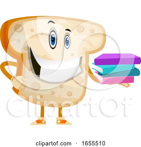 Bread with Books Illustration Vector by Morphart Creations