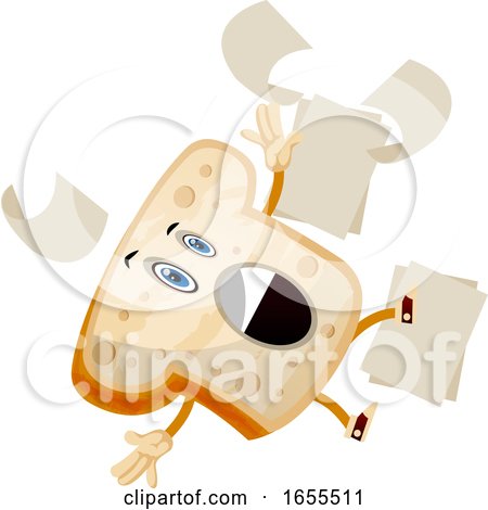 Falling Bread Illustration Vector by Morphart Creations