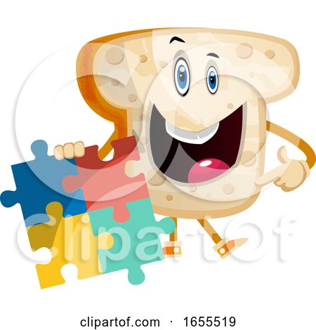 Puzzle Bread Illustration Vector by Morphart Creations
