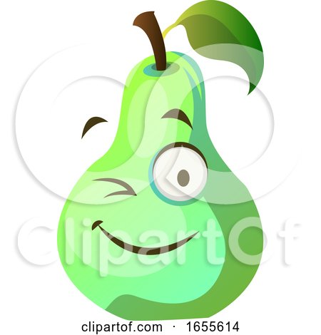 Pear Monster Winks Illustration Vector by Morphart Creations