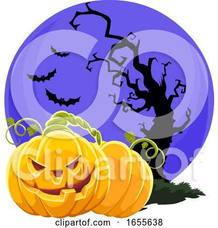 Vector of Scary Halloween Background by Morphart Creations