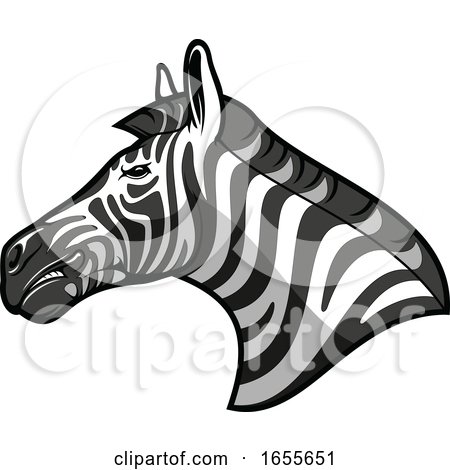 Profiled Tough Zebra Head by Vector Tradition SM