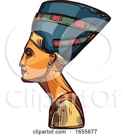 Sketched Nefertiti by Vector Tradition SM
