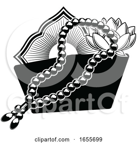 Black and White Buddhist Design by Vector Tradition SM