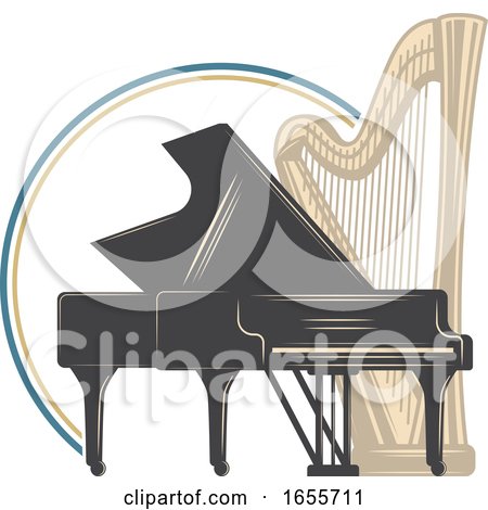 Harp and Piano by Vector Tradition SM