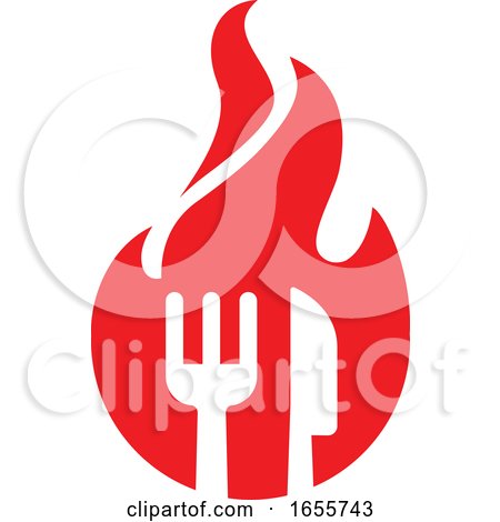 Flame and Silverware Design by Vector Tradition SM
