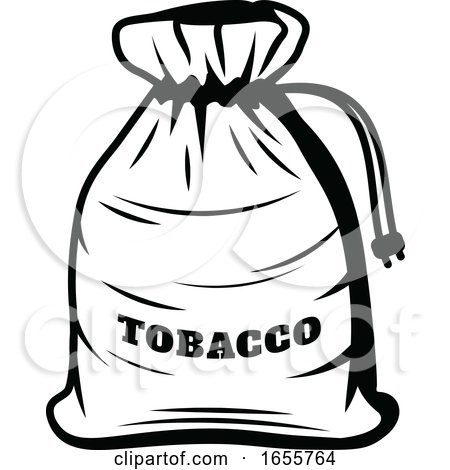 Black and White Tobacco Sack by Vector Tradition SM