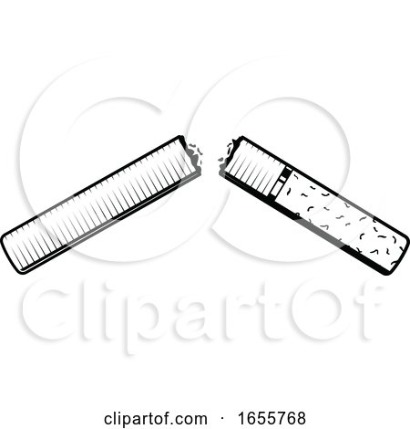 Black and White Cigarette by Vector Tradition SM