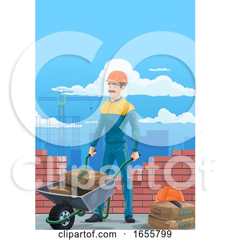 Happy Construction Worker by Vector Tradition SM